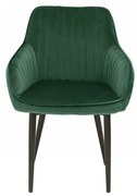 Set de 2 scaune elegante, tapitate Turin verde smarald