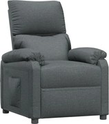 vidaXL Fotoliu rabatabil, gri închis, material textil