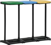 vidaXL Suporturi pentru saci de gunoi cu capac 240-330 L multicolor PP