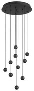Lustra LED moderna cu 10 pendule Nocci negru NVL-9303952