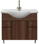 Dulap inferior Bianca Plus 85 cu lavoar, culoare Aida nuc