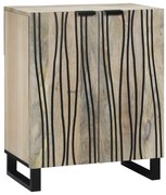 vidaXL Bufet Alb 60 x 33.5 x 75 cm Lemn masiv de mango