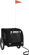 vidaXL Remorcă bicicletă animale companie, negru, textil oxford/fier