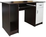 Birou Nero cu 1 usa si 1 sertar, Wenge/Brad, 120 x 74 x 60 cm