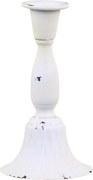 Sfeșnic din metal cu finisaj antichizat crem, H18xD10 cm, „Candlestick"