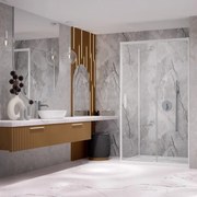 Usa de nisa culisanta Radaway Idea KDJ 100 cm sticla 6 mm alb-transparent deschidere dreapta