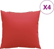 vidaXL Perne de canapea, 4 buc., roșu, 60x60 cm, textil