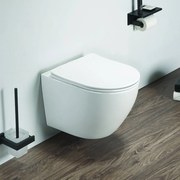 Vas wc suspendat Rune Ivaldi Tornado rimless, cu sistem vortex si capac slim softclose