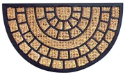 Covoraș fibre de cocos Toro Squares semicerc, 40 x 70 cm