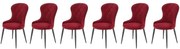Set 6 scaune K366 velvet bordo