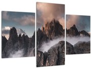 Tablou - Dolomiți Italieni ascunși în ceață (90x60 cm)