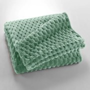 Pătură verde-deschis din microflanel 125x150 cm Mini Frosty – douceur d'intérieur