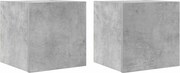 vidaXL Dulapuri TV montaj pe perete, 2 buc., gri beton, 30,5x30x30 cm