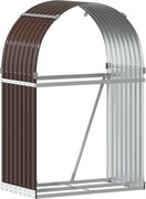 vidaXL Suport pentru bușteni, maro, 80x45x120 cm, oțel galvanizat