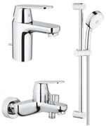 Pachet 3 in 1 Grohe Eurosmart Cosmo, marimea S, set dus 3 tip jet, baterie lavoar, cada(32825000,32831000,27786002 )