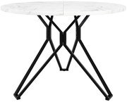 Masă rotundă pentru 4 persoane, Alb+Negru | Aosom Romania