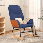 vidaXL Scaun balansoar, albastru, material textil
