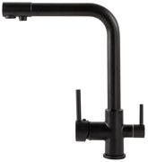 Portland Black Baterie de bucătărie cu 3 căi pentru sistem de filtrare a apei