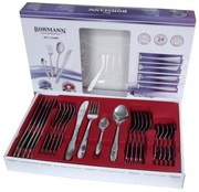 Set tacamuri Bohmann BH 7124MR, 24 buc, Cutie, Otel inoxidabil, Inox