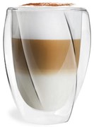 Set 2 pahare cu perete dublu Vialli Design Latte, 300 ml