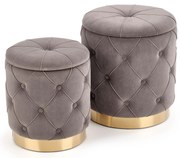 Set 2 buc. taburete Phillis (gri). Promo -7%. 1008086