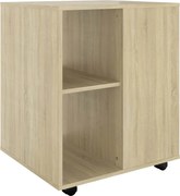 vidaXL Dulap cu roți, stejar sonoma, 60x53x72 cm, PAL