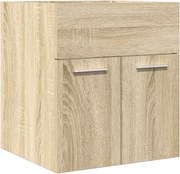 vidaXL Dulap chiuvetă baie, stejar sonoma 41x38,5x46 cm lemn prelucrat