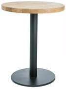 Masa de dining neagra cu blat din stejar PURO II fi 60