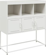 vidaXL Dulap, alb, 100,5x39x107 cm, oțel