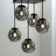 Lustră pe tijă JUST LIGHT. 14602-18 WIDOW 5xE14/25W/230V negru