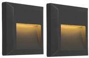 Set de 2 Aplice Moderne Gri Închis cu LED - Gem 2
