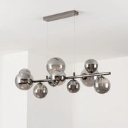 Brilagi - Lustru LED pe cablu MILLA, 10 x G9, 3W, 230V, crom-negru / sticlă fumurie