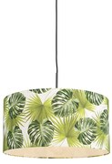 Lampă suspendată botanică neagră cu umbră Leaf 50cm - Combi 1