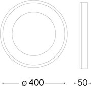 Ideal Lux - Plafonieră LED PLANET, 20 W, 230 V, CRI 90, Ø 40 cm, neagră