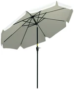 Outsunny Umbrelă de Grădină Înclinabilă cu Deschidere cu Manivelă și Orificiu de Aerisire, Ø266x248.5 cm, Crem | Aosom Romania