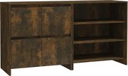 vidaXL Servantă, 2 piese, stejar afumat, lemn prelucrat
