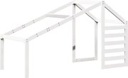 vidaXL Acoperiș pat de copii, alb, 198x87x113 cm, lemn masiv de pin