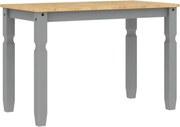 vidaXL Masă de sufragerie "Corona", gri 112x60x75 cm lemn masiv de pin
