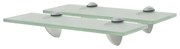 vidaXL Rafturi suspendate, 2 buc., 30 x 20 cm, sticlă, 8 mm