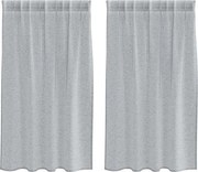 vidaXL Cortină din Voile 2 pcs Gri închis 140 x 140 cm Poliester