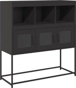 vidaXL Dulap, negru, 100,5x39x107 cm, oțel laminat la rece