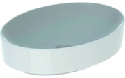 Lavoar baie pe blat alb 55 cm, oval, Geberit VariForm