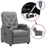 vidaXL Fotoliu rabatabil electric, gri, piele ecologică