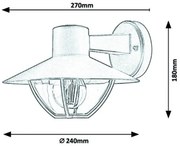 Aplică de exterior Rabalux 1xE27/10W/230V IP44