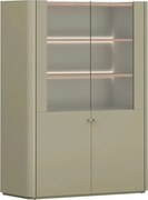 Vitrină cu două uși Elivo 100 cm - eucalipt / stejar baltic dune