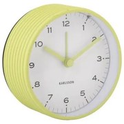 Karlsson 6010GR design ceas cu alarmă galben,diametru 9 cm