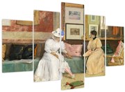 Tablou - William Merritt Chase, A Friendly Call, reproducere (150x105 cm)