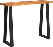 vidaXL Consolă cu margini naturale, 110x35x80 cm, lemn masiv de acacia