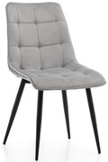 JAKS SCAUN DE SUFRAGERIE CHIC VELVET GRI DESCHIS