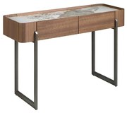 Consola 2 sertare deosebita design LUX Walnut-Marble